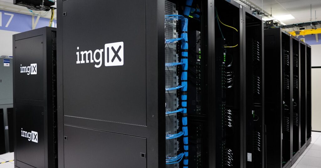 Server rack in datacenter